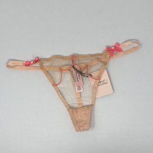 Agent Provocateur Lorna Nude Pink Thong AP4 Large NWT